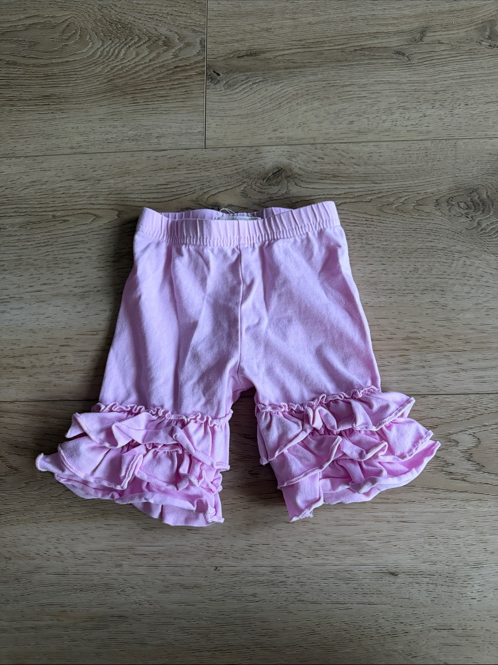 Pink Ruffle Knit Kids Shorts size 6 months